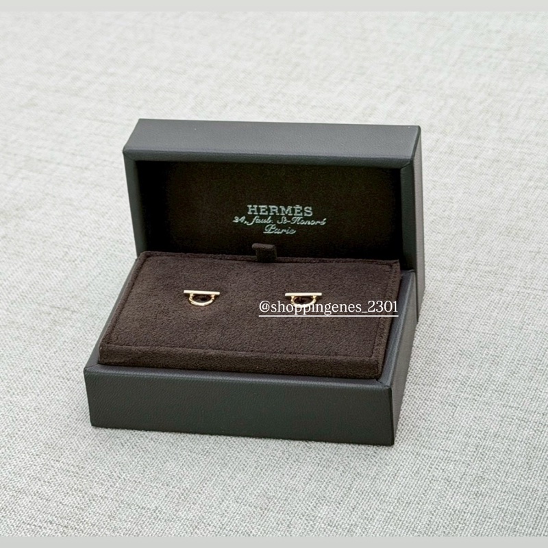 愛馬仕 Hermes 小Q耳環 玫瑰金 珠寶-4