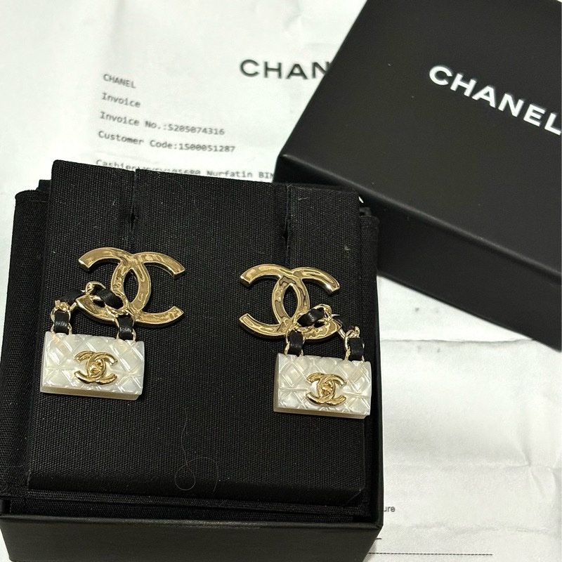 CHANEL 秀款包包耳環-4