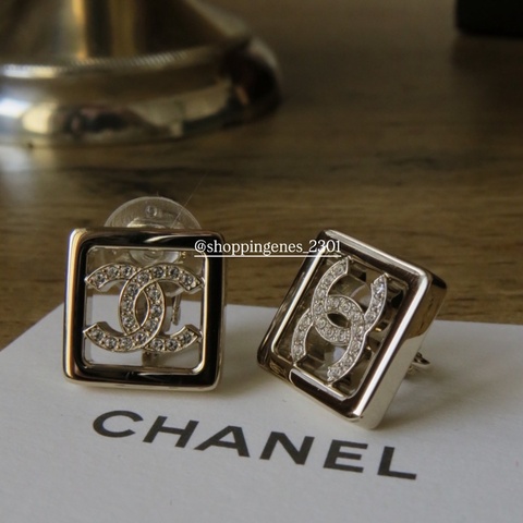 香奈兒 Chanel 方形耳夾耳環！夾式耳環！耳夾！❗️尚未抵台