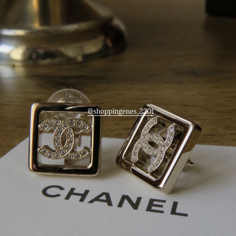 香奈兒 Chanel 方形耳夾耳環！夾式耳環！耳夾！❗️尚未抵台-0