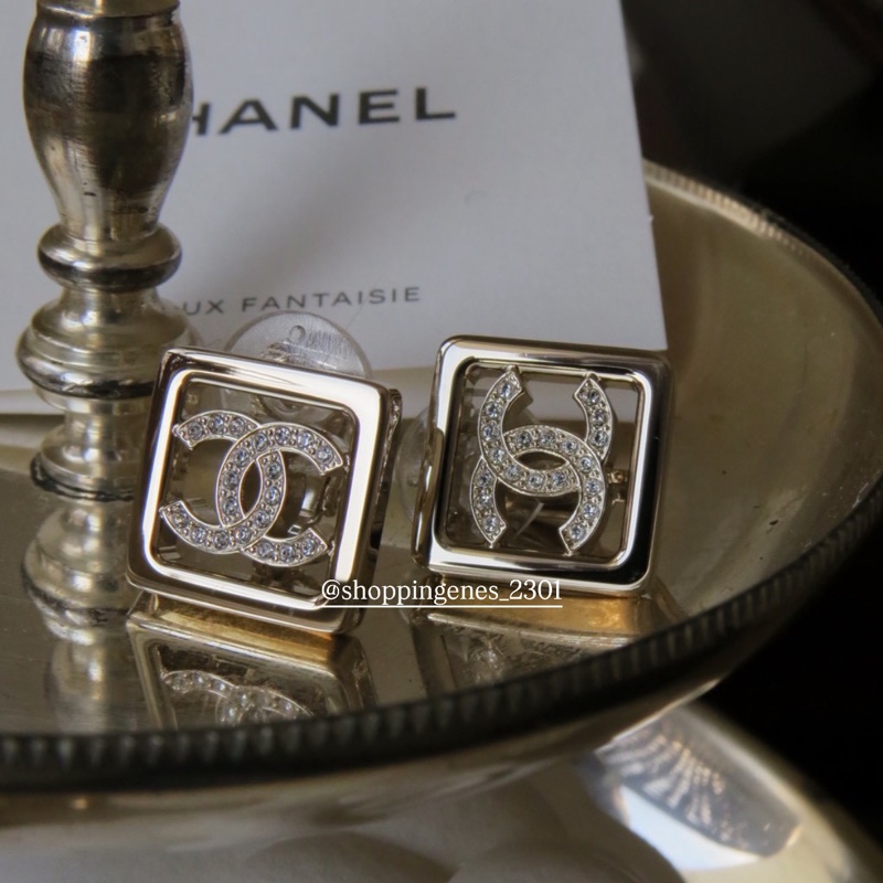 香奈兒 Chanel 方形耳夾耳環！夾式耳環！耳夾！❗️尚未抵台-1