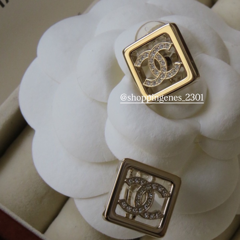 香奈兒 Chanel 方形耳夾耳環！夾式耳環！耳夾！❗️尚未抵台-3