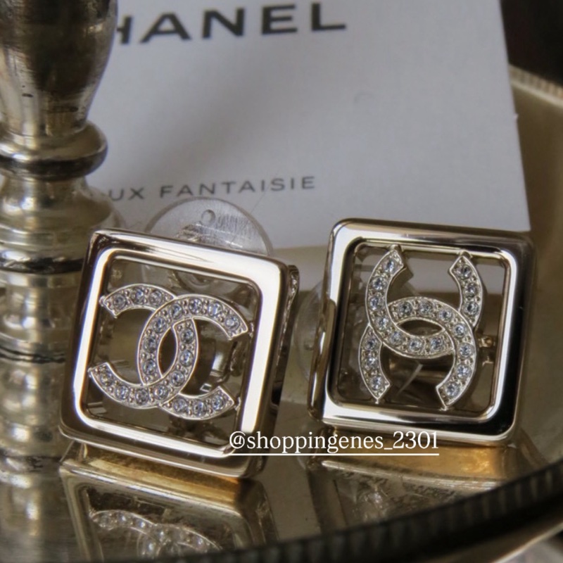 香奈兒 Chanel 方形耳夾耳環！夾式耳環！耳夾！❗️尚未抵台-4