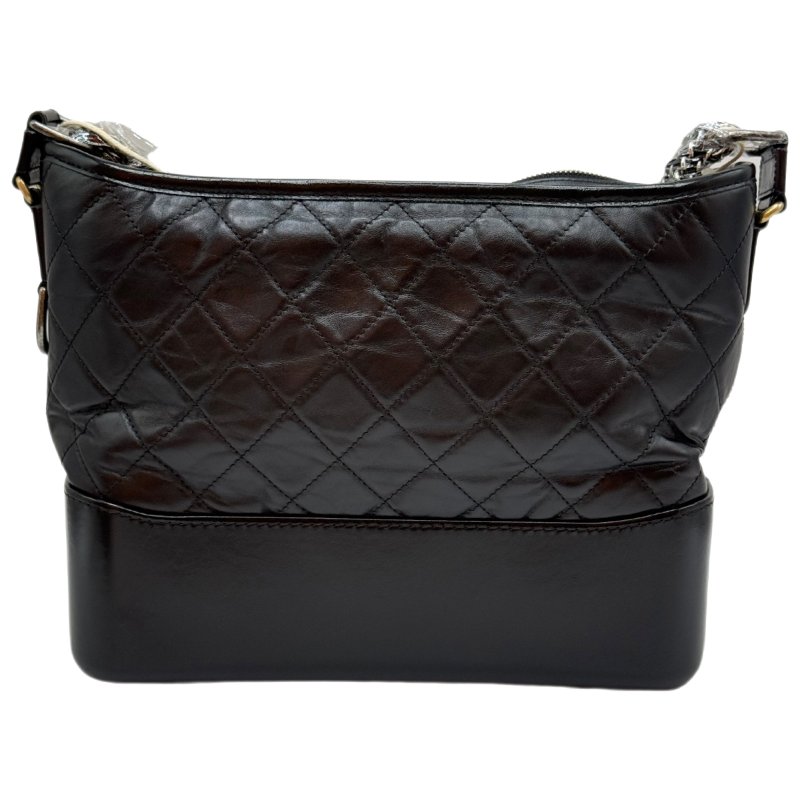 【2049】香奈兒  Chanel Gabrielle 流浪包 黑色 中號 小牛皮 斜挎包-1