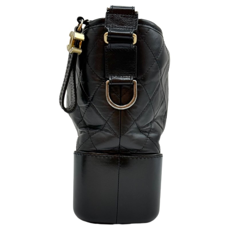 【2049】香奈兒  Chanel Gabrielle 流浪包 黑色 中號 小牛皮 斜挎包-3