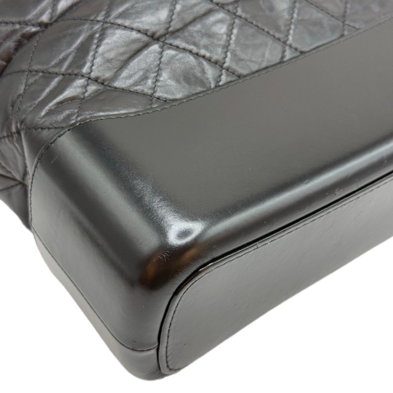 【2049】香奈兒  Chanel Gabrielle 流浪包 黑色 中號 小牛皮 斜挎包-8