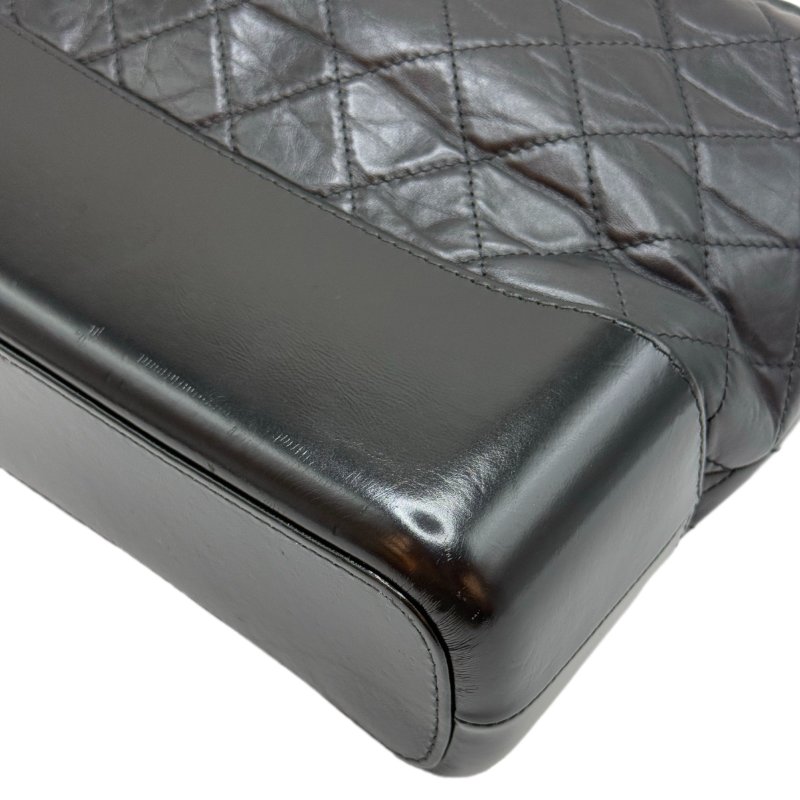 【2049】香奈兒  Chanel Gabrielle 流浪包 黑色 中號 小牛皮 斜挎包-9