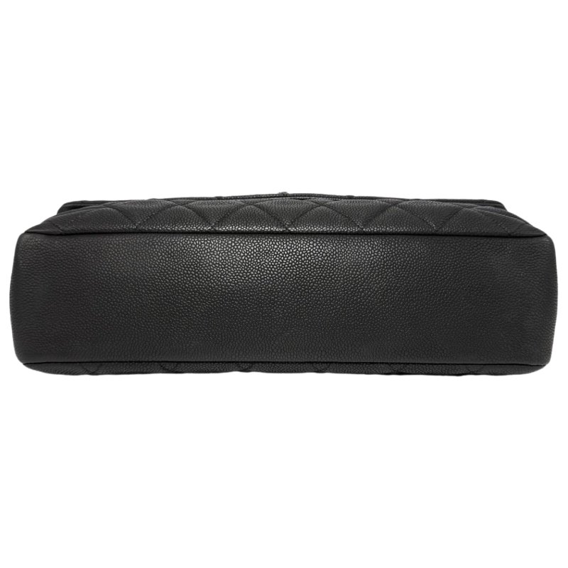 【2461】香奈兒 Chanel  Classic Flap 經典翻蓋 中號 黑色斜挎包 荔枝皮-4