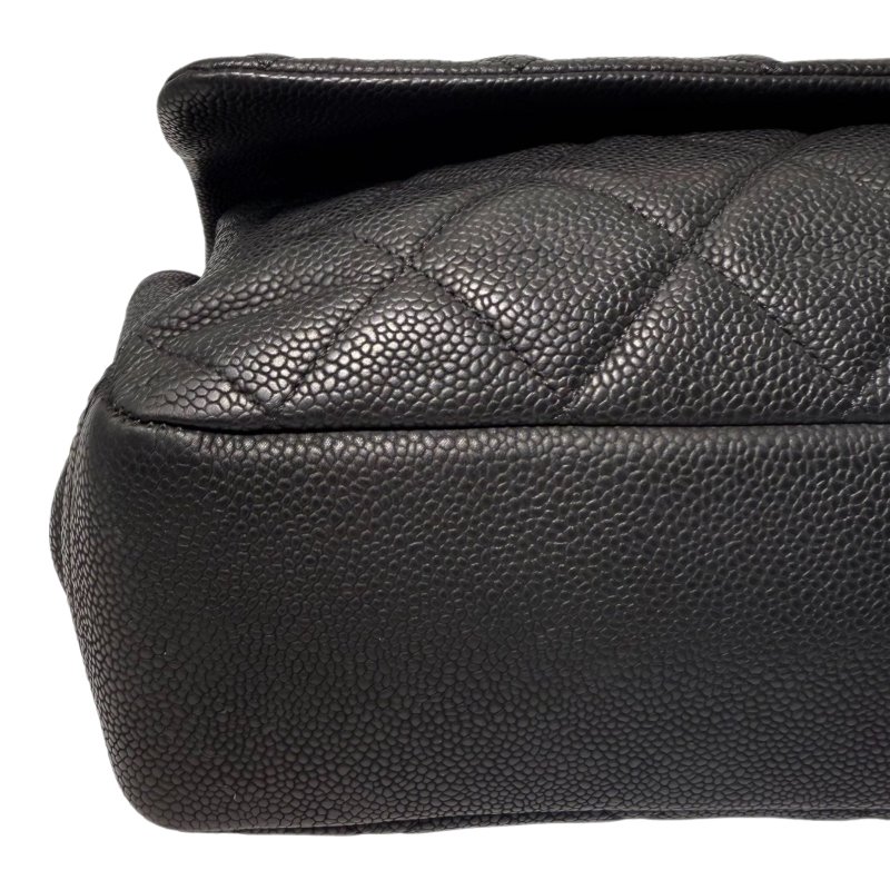 【2461】香奈兒 Chanel  Classic Flap 經典翻蓋 中號 黑色斜挎包 荔枝皮-8