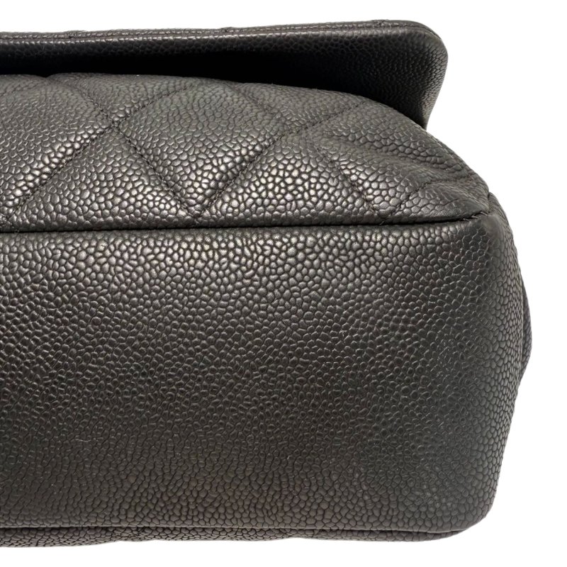 【2461】香奈兒 Chanel  Classic Flap 經典翻蓋 中號 黑色斜挎包 荔枝皮-9