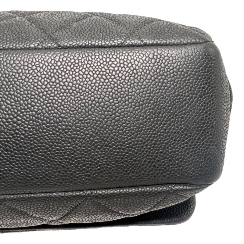 【2461】香奈兒 Chanel  Classic Flap 經典翻蓋 中號 黑色斜挎包 荔枝皮-11