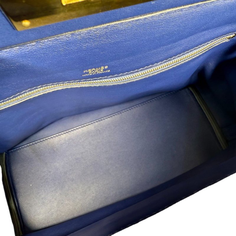 【3135】愛馬仕Hermès 24/24包 皇家藍 手提包 TOGO皮 金扣-9