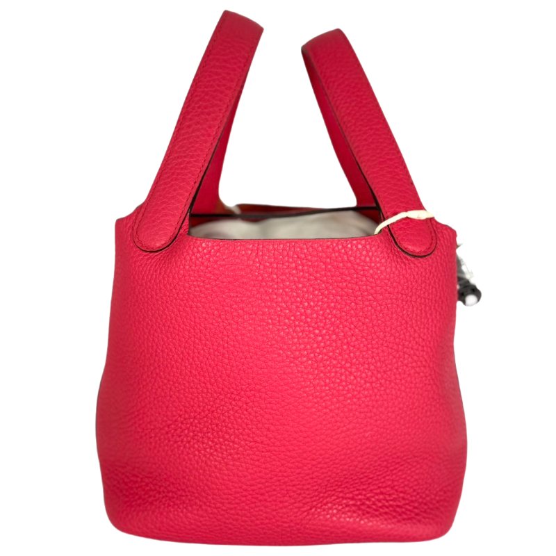 ［2365］愛馬仕 Hermès PICOTIN 18 齋普爾粉色菜籃子 手提包 TOGO皮  銀扣-0