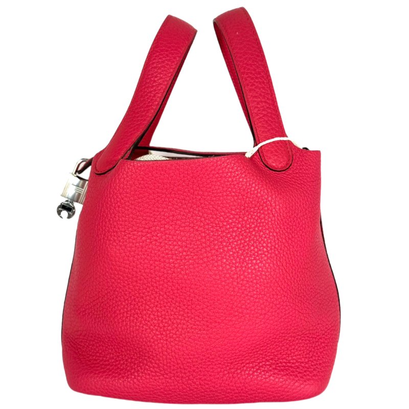 ［2365］愛馬仕 Hermès PICOTIN 18 齋普爾粉色菜籃子 手提包 TOGO皮  銀扣-1
