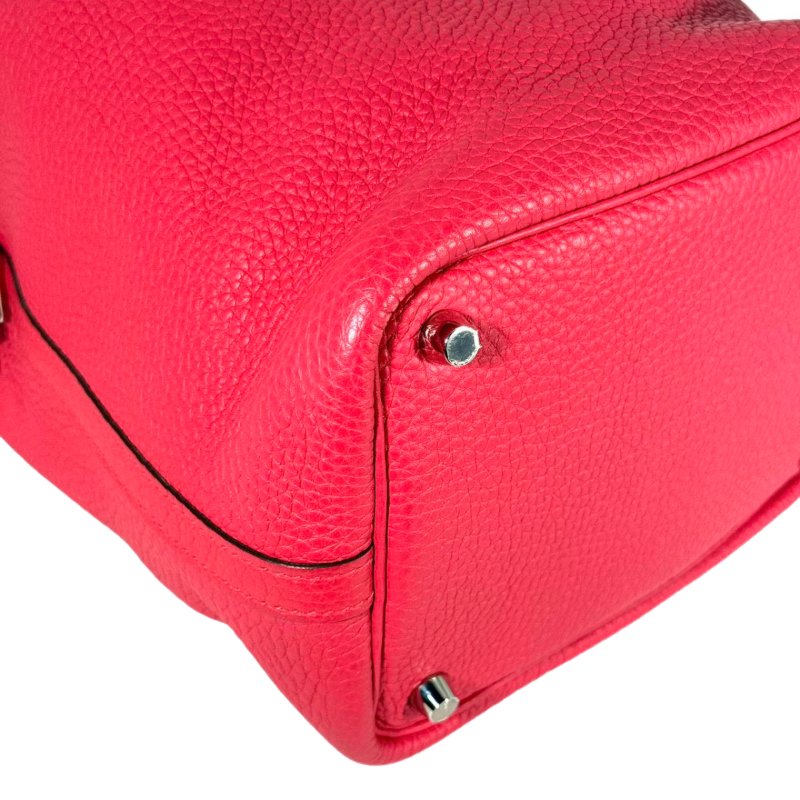 ［2365］愛馬仕 Hermès PICOTIN 18 齋普爾粉色菜籃子 手提包 TOGO皮  銀扣-10