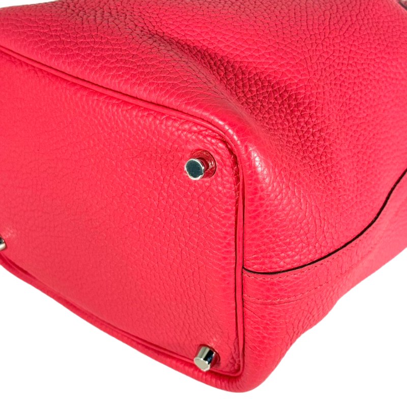 ［2365］愛馬仕 Hermès PICOTIN 18 齋普爾粉色菜籃子 手提包 TOGO皮  銀扣-11