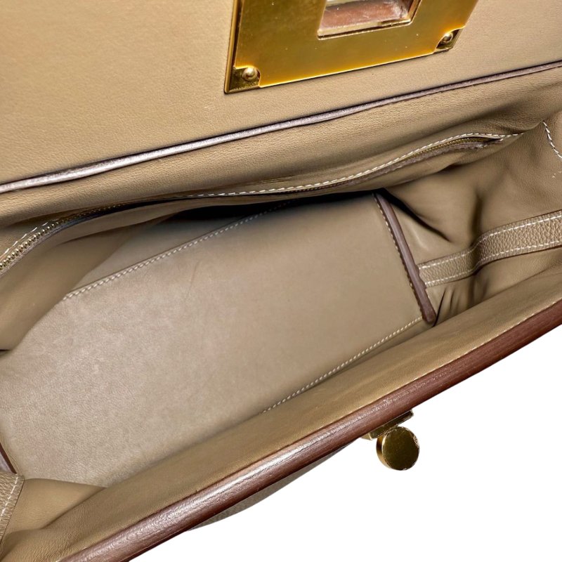 【3425】愛馬仕  Hermès  24/24  (大象灰) 手提包 Togo皮 小號 金扣-8