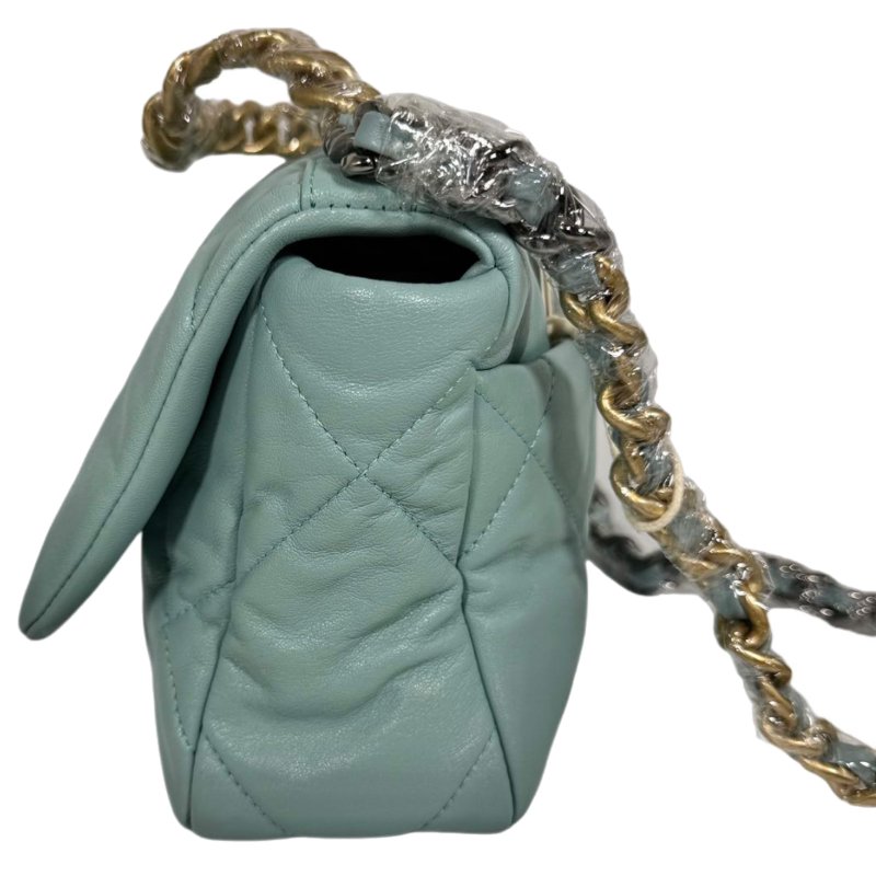 【2617】香奈兒 Chanel 19Bag 29開 湖水藍 斜挎包（羊皮) 小號-3