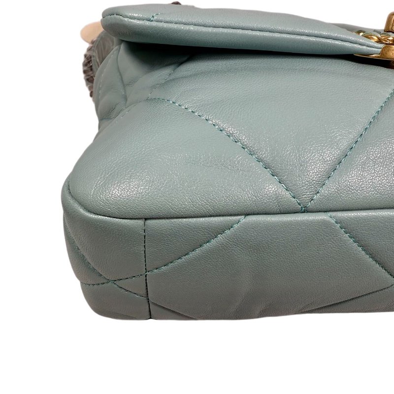 【2617】香奈兒 Chanel 19Bag 29開 湖水藍 斜挎包（羊皮) 小號-5