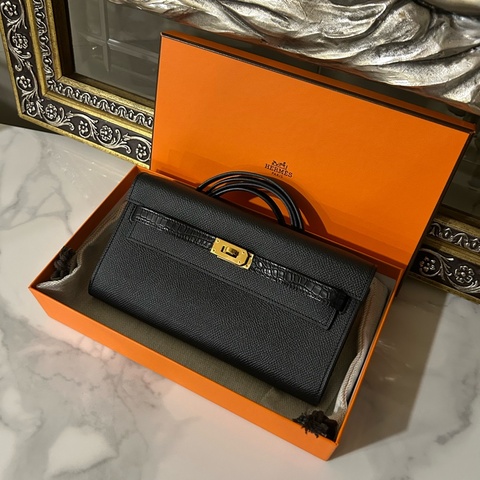✨Hermes kelly togo touch 黑金 鱷魚皮 99新❤️