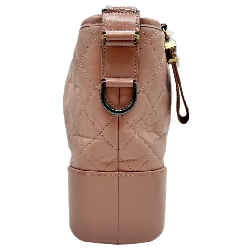 【2067】香奈兒 Chanel Gabrielle 流浪包 粉色斜挎包 牛皮-3