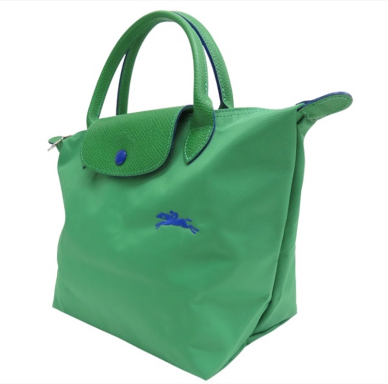 Longchamp 瓏驤 綠色 尼龍帆布 手提包-2