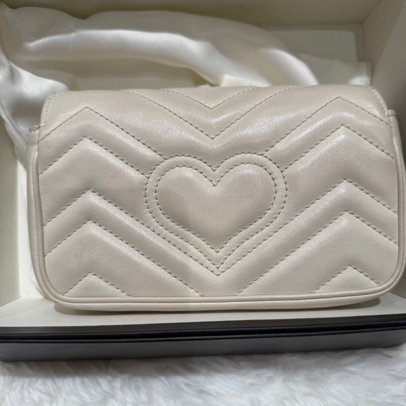 Gucci 馬蒙 mini 白色-1