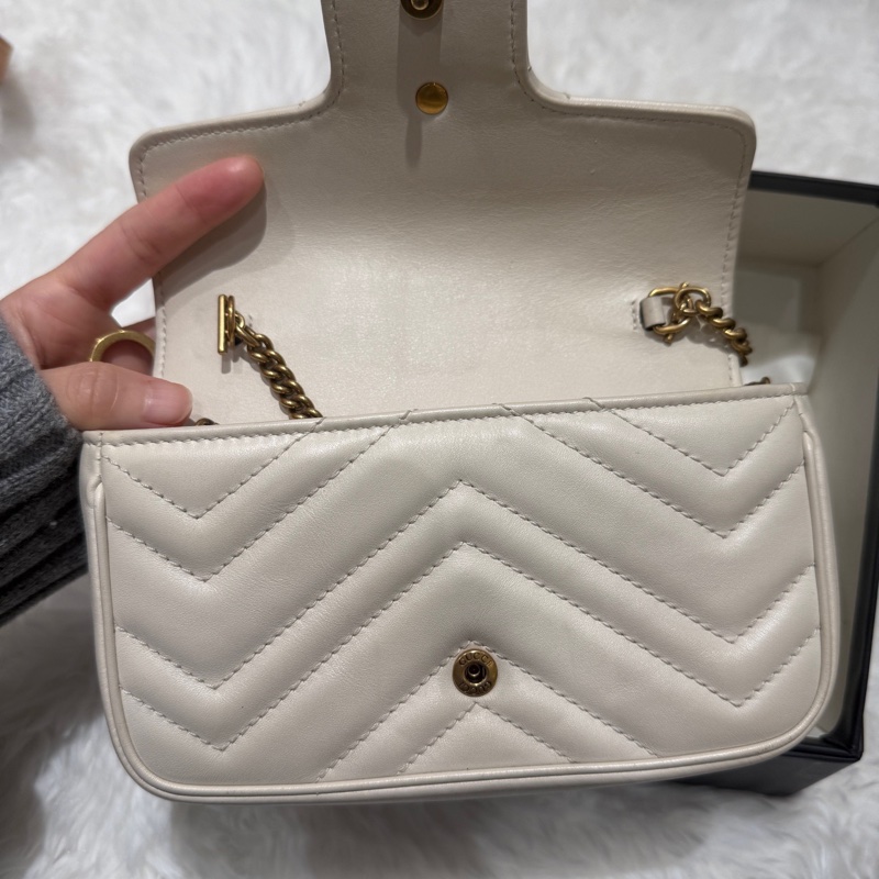 Gucci 馬蒙 mini 白色-2