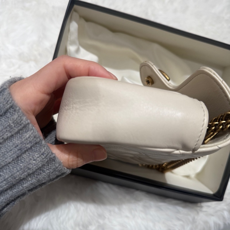 Gucci 馬蒙 mini 白色-10