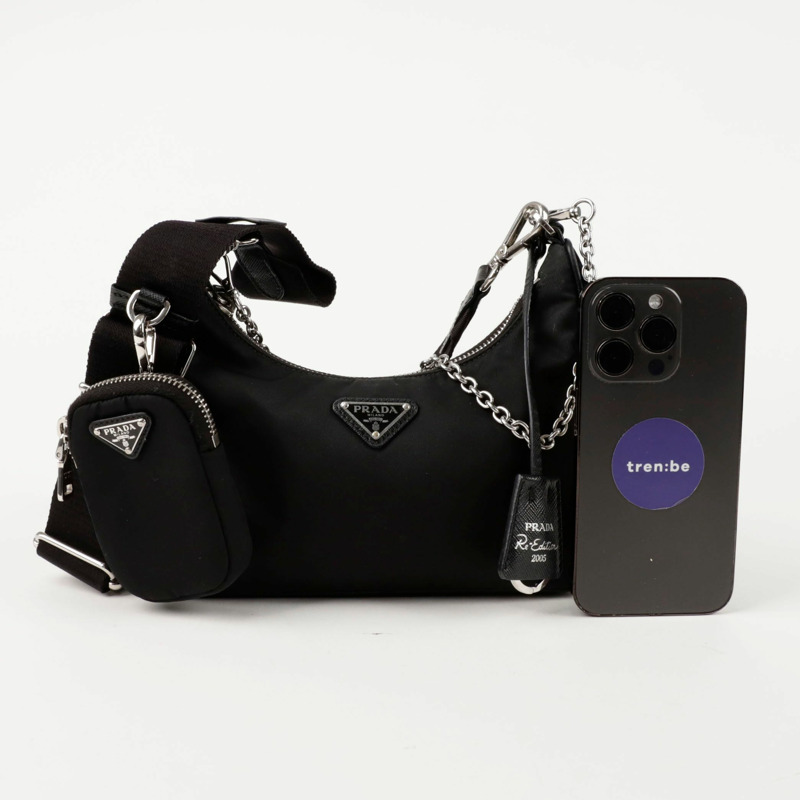 PRADA 1BH204 復刻版多功能單肩斜背包-11