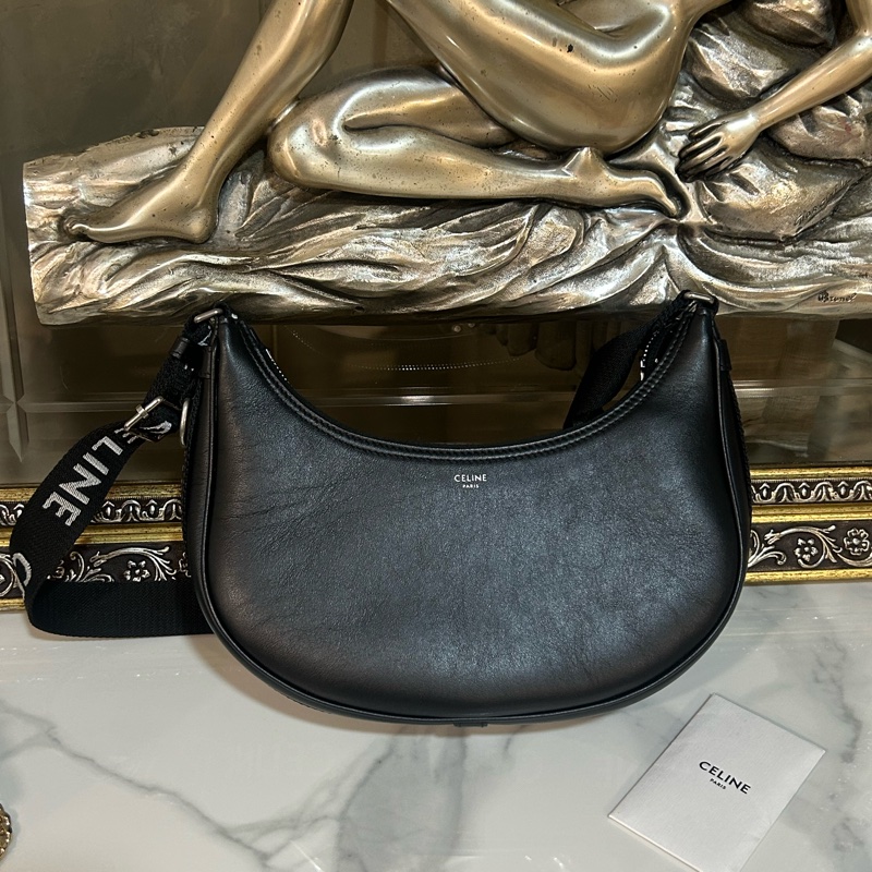✨Celine Ava 黑牛皮單肩包 有購證 98新🖤-1
