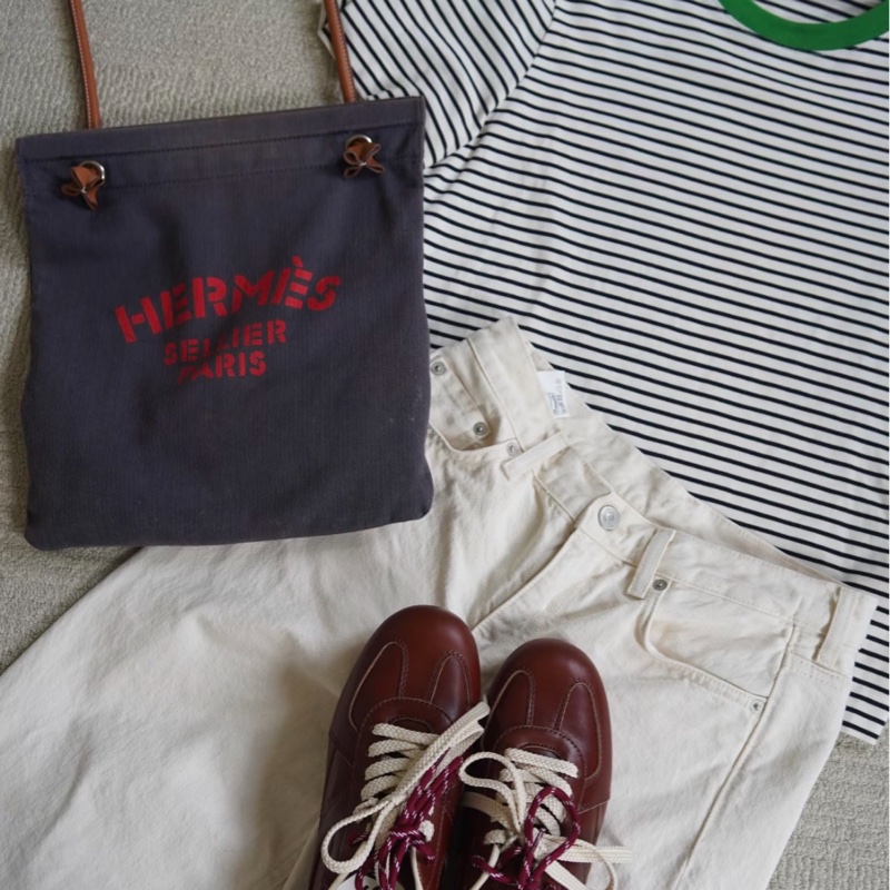 Hermes Aline 帆布馬伕包-6