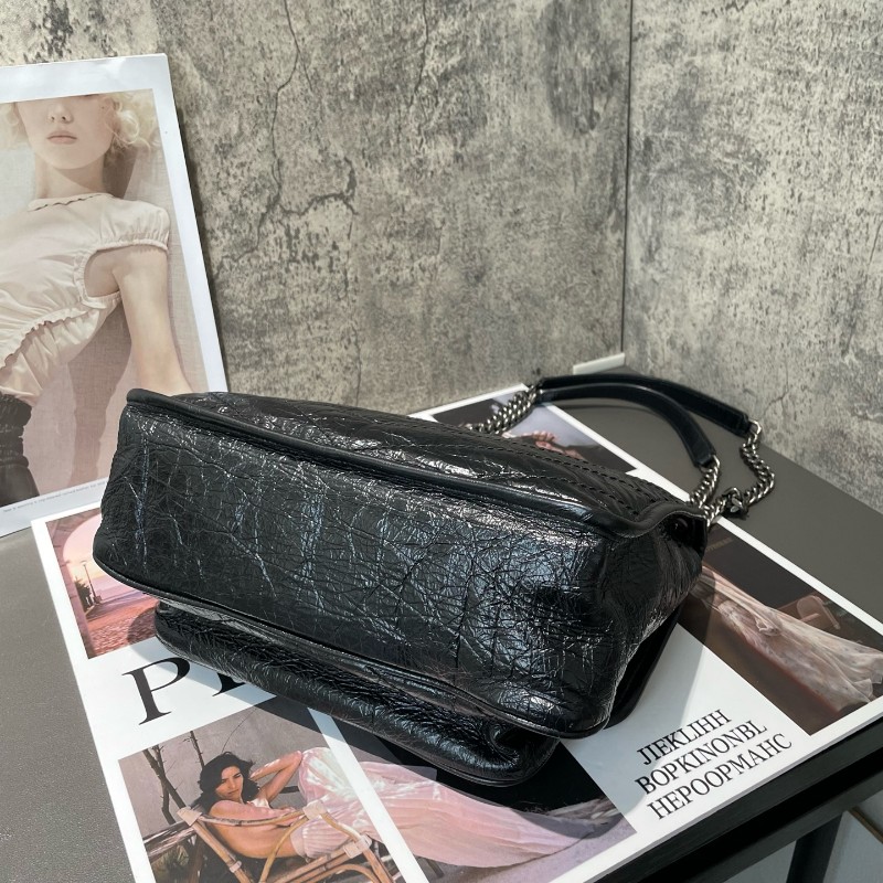 YSL Niki中號 黑色銀鏈 肩背包-3