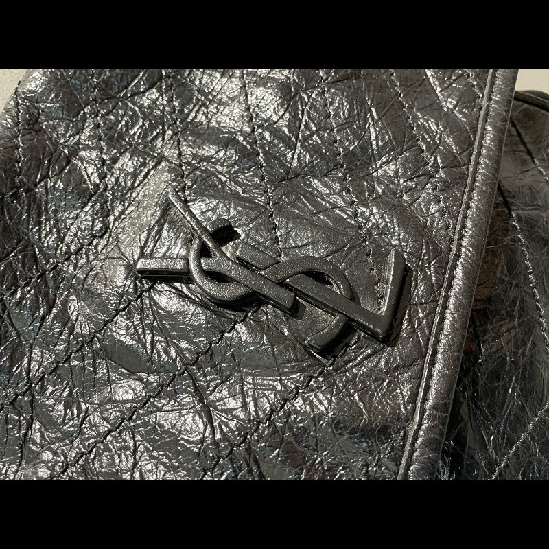 YSL Niki中號 黑色銀鏈 肩背包-7
