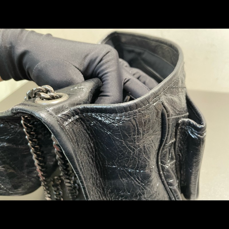 YSL Niki中號 黑色銀鏈 肩背包-18