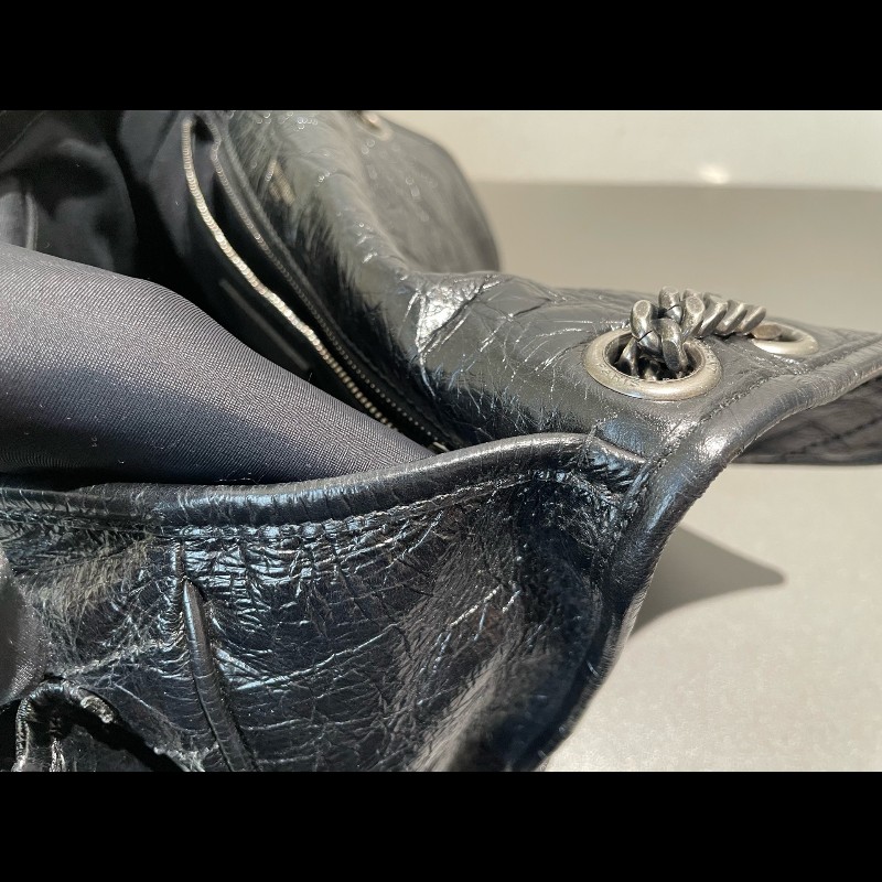 YSL Niki中號 黑色銀鏈 肩背包-21