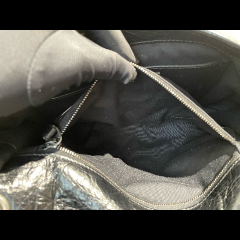 YSL Niki中號 黑色銀鏈 肩背包-24