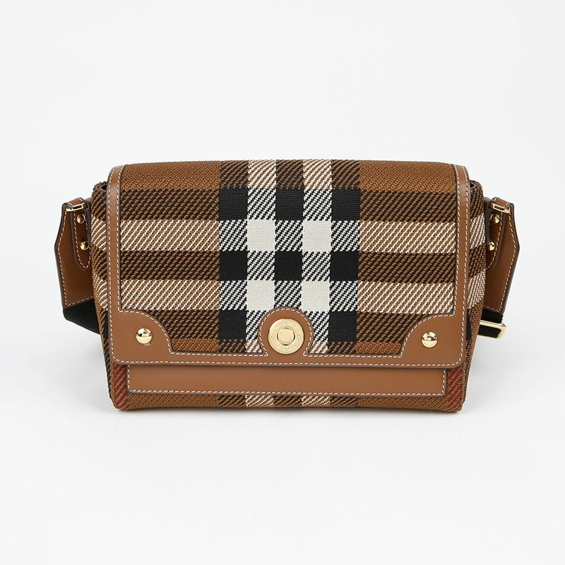 BURBERRY 誇張格紋肩斜背包 8049148-1