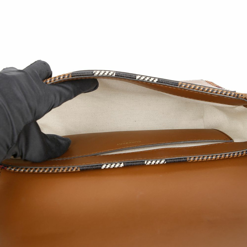 BURBERRY 誇張格紋肩斜背包 8049148-10