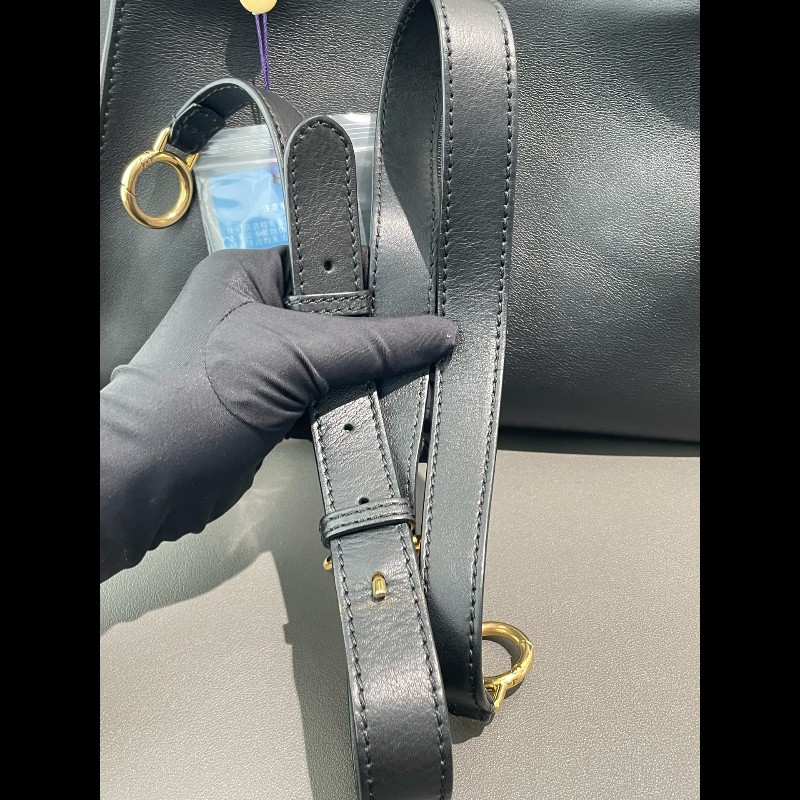 FENDI Peekaboo中號 黑金 手提包肩背包-21