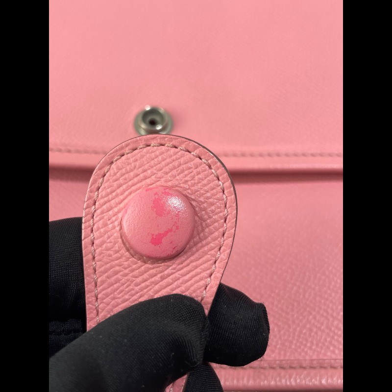 HERMES Evelyne 伊芙琳 E皮 29 T刻 奶昔粉 銀扣-17