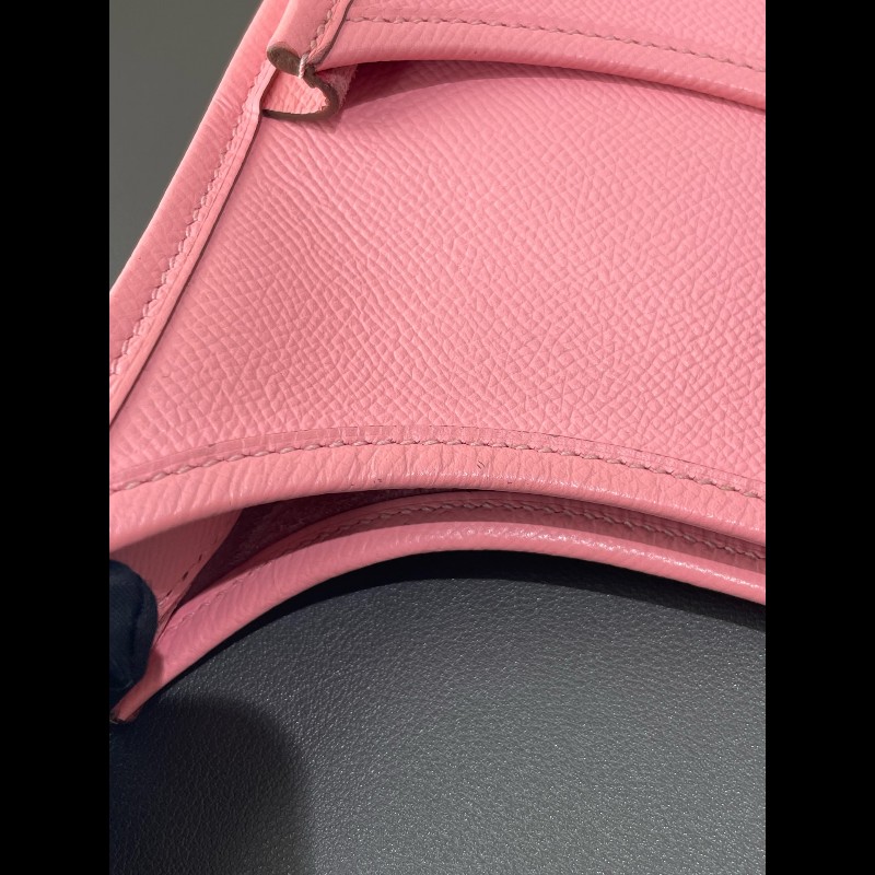 HERMES Evelyne 伊芙琳 E皮 29 T刻 奶昔粉 銀扣-18