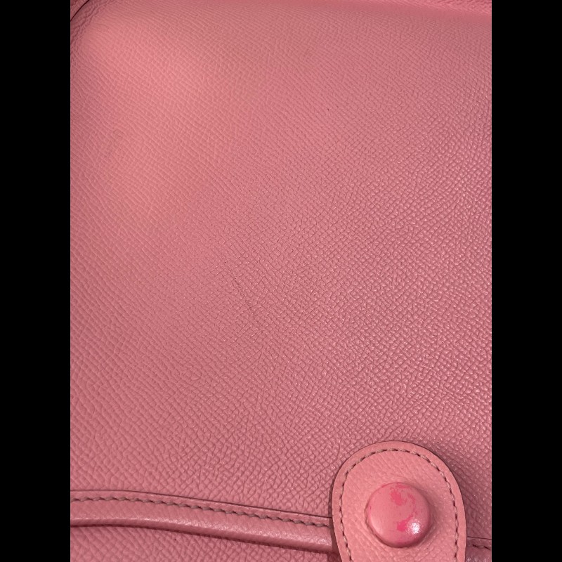 HERMES Evelyne 伊芙琳 E皮 29 T刻 奶昔粉 銀扣-21
