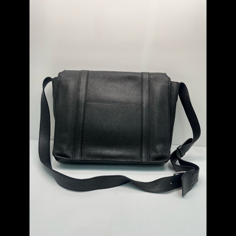Hermes Steve 33 黑色郵差翻蓋肩背包斜背包-2