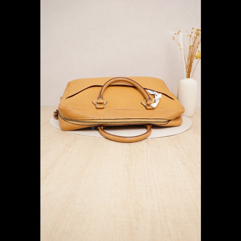 HERMES 黃色手提包-9