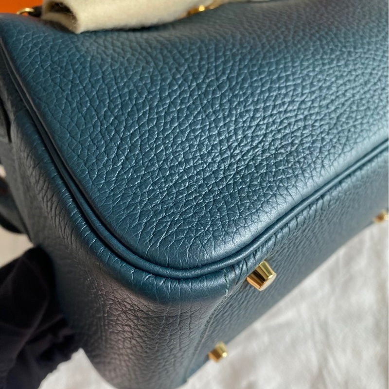 🌈Hermes💚Mini Lindy一代💚松柏綠金扣🌟99新🌟TC皮🌟-3