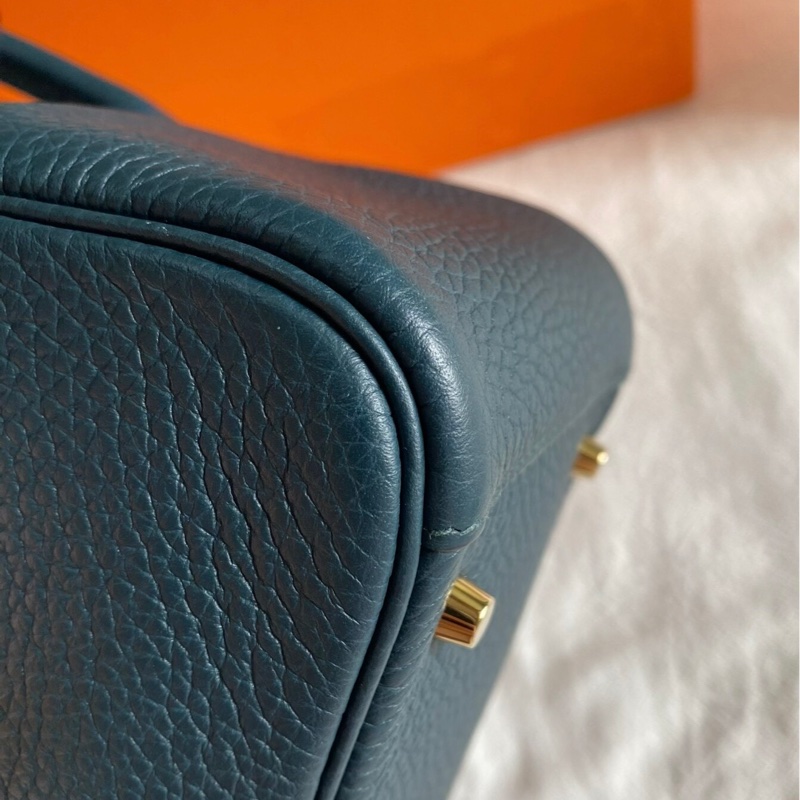 🌈Hermes💚Mini Lindy一代💚松柏綠金扣🌟99新🌟TC皮🌟-4