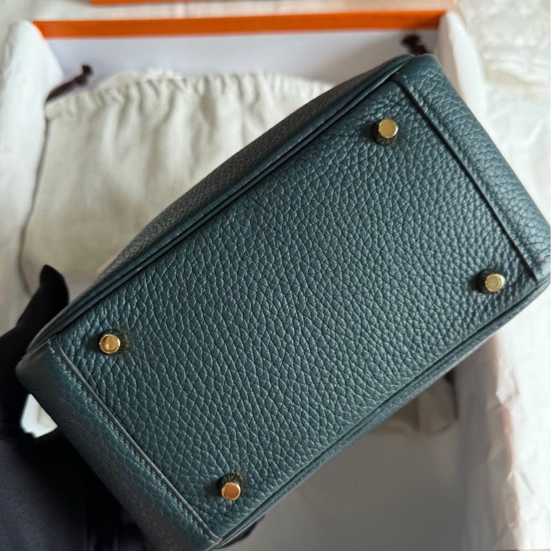 🌈Hermes💚Mini Lindy一代💚松柏綠金扣🌟99新🌟TC皮🌟-6