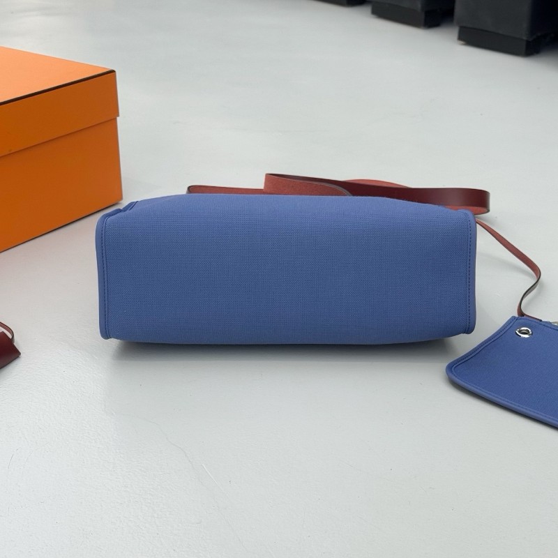 Hermes herbag31藍色拼馬鞍紅肩背包-3