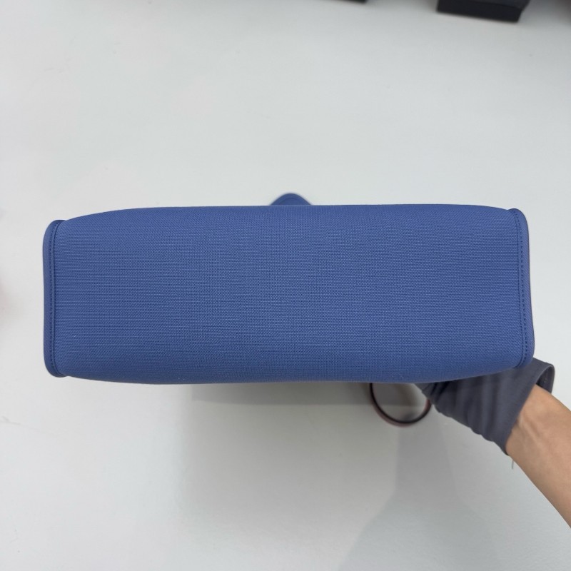 Hermes herbag31藍色拼馬鞍紅肩背包-8